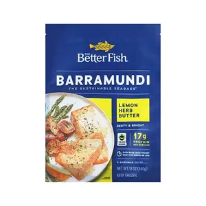 Cá Chẽm Phi Lê Sốt Bơ Chanh, Barramundi, Lemon Herb Butter Sustainable Seabass, 12 oz (340g) - THE BETTER FISH